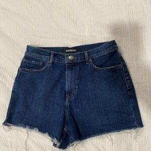 Express Dark Wash Denim Cutoff Shorts size 8